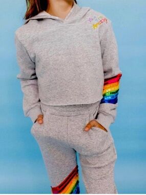 NWT Lola and the Boys YOU ARE AMAZING" SEQUIN JOGGER SET - size 2T/3T